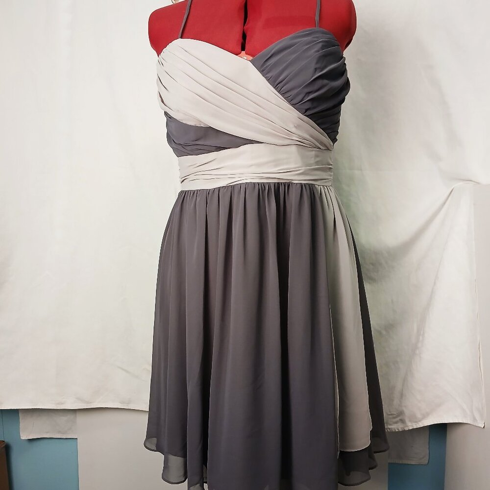 Flowy Dress with Light Grey Contrast Sash